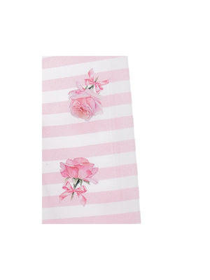 ViaMonte Shop | Monnalisa completo bianco/rosa neonata in cotone