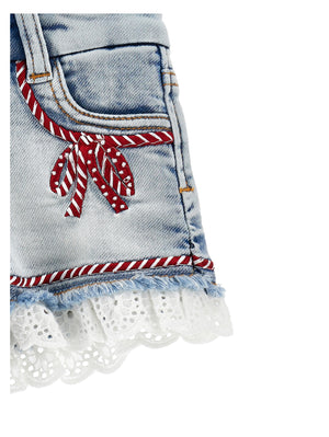 ViaMonte Shop | Monnalisa shorts blu neonata in denim