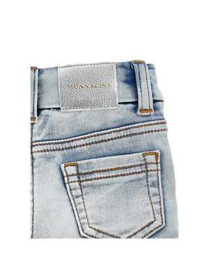 ViaMonte Shop | Monnalisa shorts blu neonata in denim