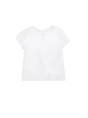 ViaMonte Shop | Monnalisa t-shirt bianca neonata in cotone