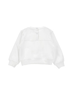 ViaMonte Shop | Monnalisa felpa bianca neonata in cotone