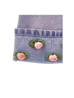 ViaMonte Shop | Monnalisa salopette neonata in denim