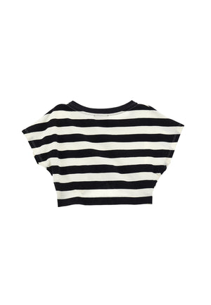 ViaMonte Shop | Monnalisa top bianco/nero bambina in cotone