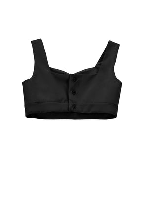 ViaMonte Shop | Monnalisa top nero bambina in raso
