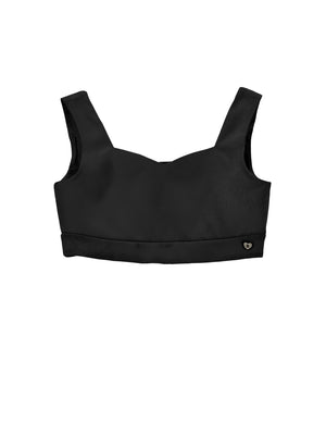 ViaMonte Shop | Monnalisa top nero bambina in raso