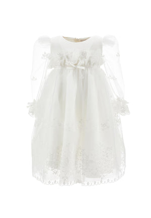 Monnalisa vestito bianco neonata