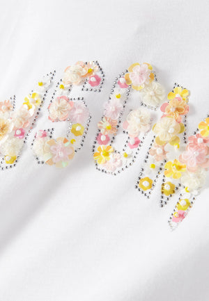 ViaMonte Shop | MSGM t-shirt bianca bambina in cotone