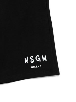 ViaMonte Shop | MSGM bermuda nero bambino in cotone
