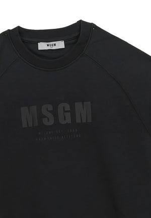 ViaMonte Shop | MSGM felpa nera bambino in cotone