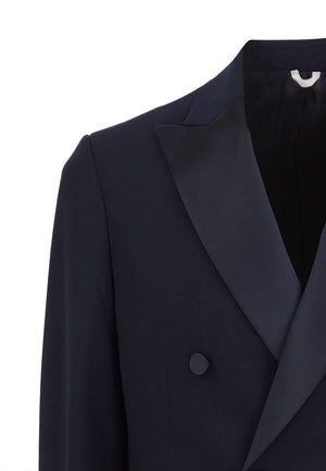 ViaMonte Shop | Simbols abito doppiopetto blu uomo in misto viscosa