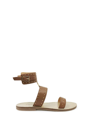 ViaMonte Shop | Twinset sandali marroni bambina in pelle