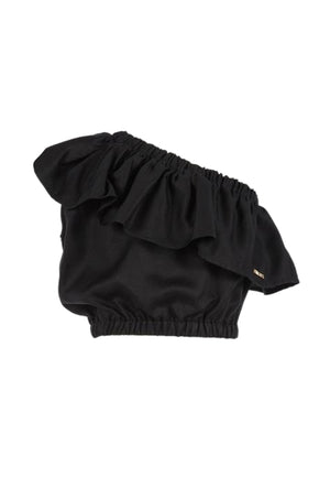 ViaMonte Shop | Twinset top nero bambina in lyocell
