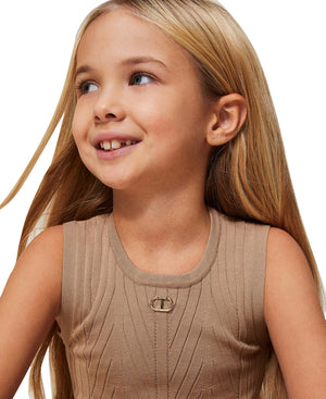 ViaMonte Shop | Twinswet top beige bambina in viscosa