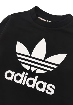 Felpa bambino Adidas nera in cotone | ViaMonte Shop