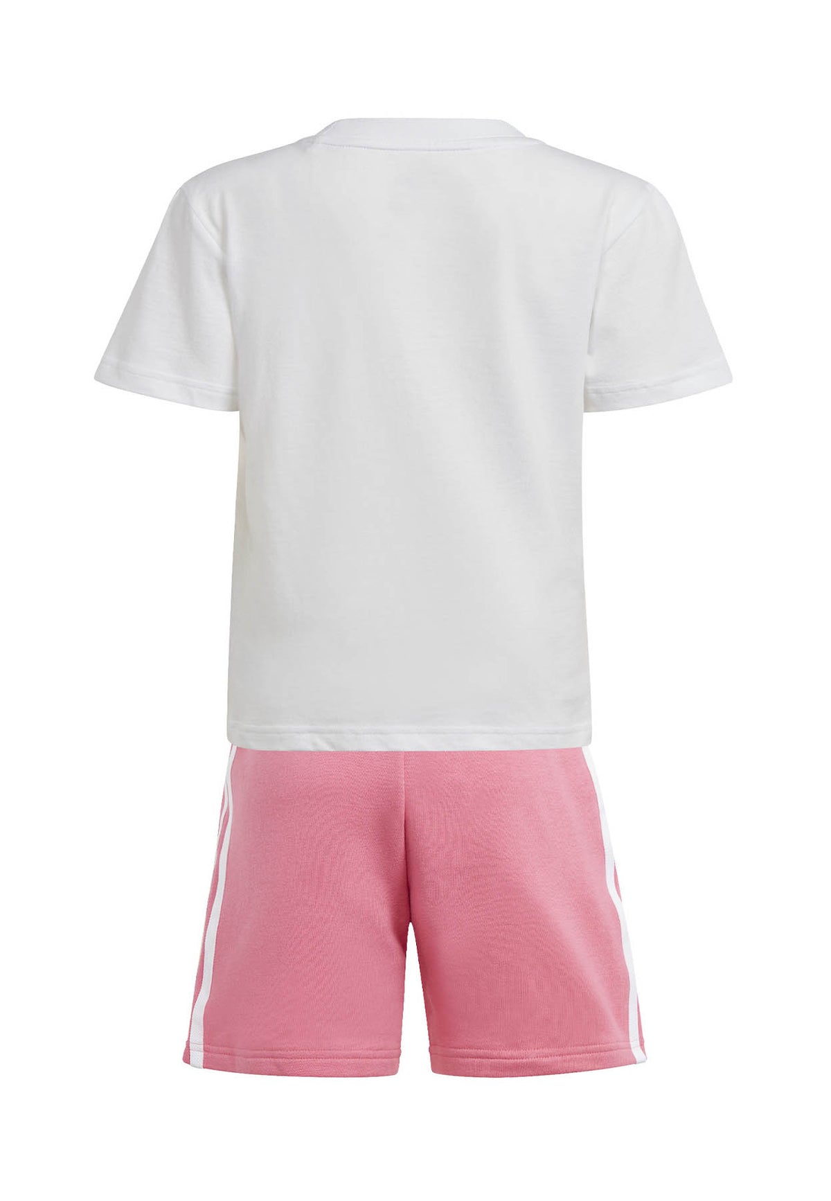 Completo bambina Adidas bianco/rosa in cotone | ViaMonte Shop