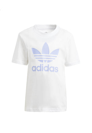 Completo bambina Adidas bianco/lilla in cotone | ViaMonte Shop