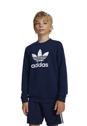 Felpa bambino Adidas blu in cotone | ViaMonte Shop