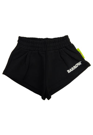 Shorts bambina Barrow kids nero in felpa di cotone | ViaMonte Shop