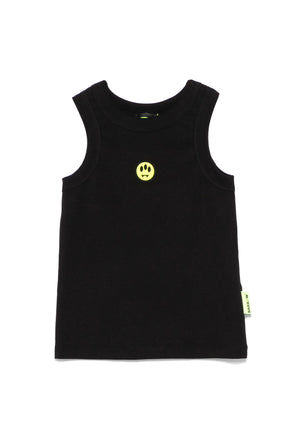 Top bambina Barrow nero in cotone | ViaMonte Shop