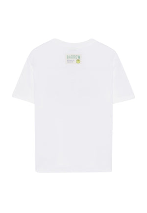 T-shirt bambino Barrow bianca in jersey di cotone | ViaMonte Shop