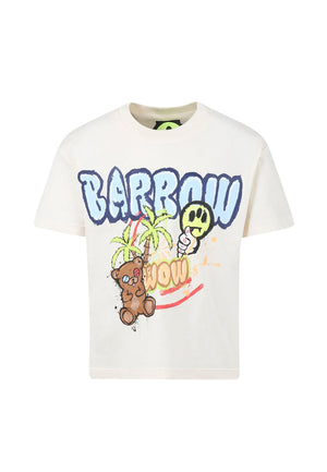 T-shirt bambino Barrow beige in jersey di cotone | ViaMonte Shop