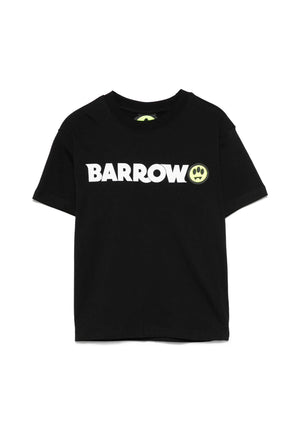 T-shirt bambino Barrow nera in jersey di cotone | ViaMonte Shop
