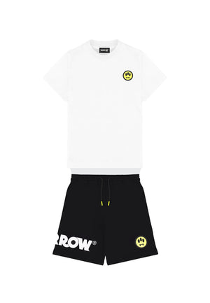 Completo bambino Barrow kids bianco/nero in cotone | ViaMonte Shop