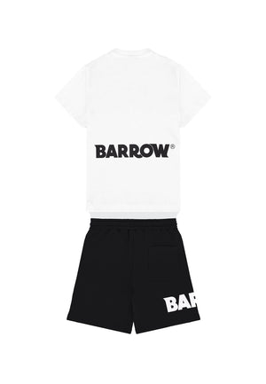 Completo bambino Barrow kids bianco/nero in cotone | ViaMonte Shop
