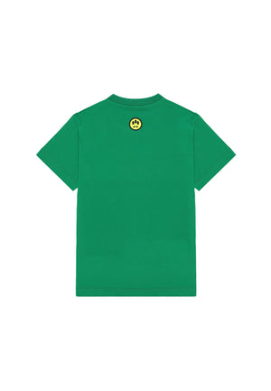 T-shirt bambino Barrow kids verde in jersey di cotone | ViaMonte Shop