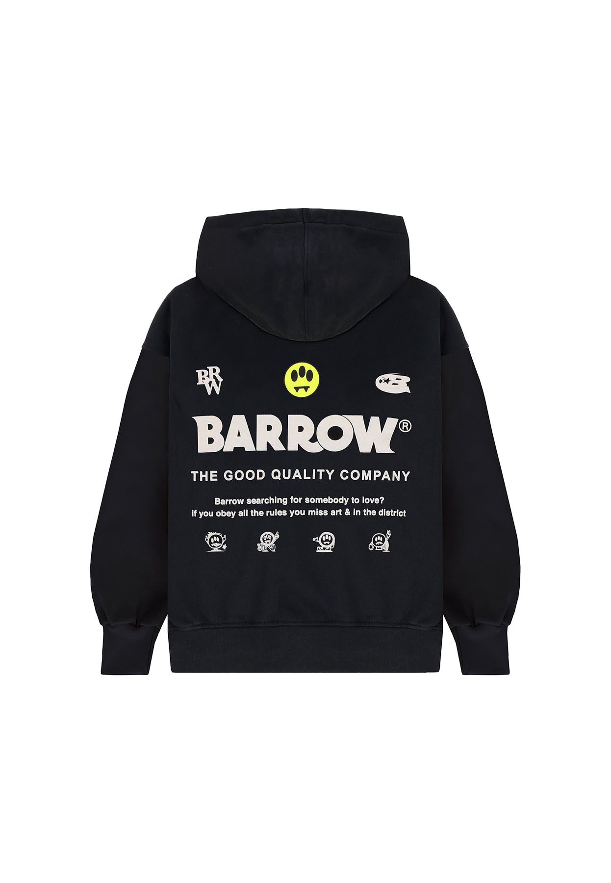 Felpa bambino Barrow kids nera in cotone | ViaMonte Shop