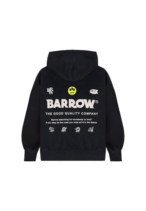 Felpa bambino Barrow kids nera in cotone | ViaMonte Shop