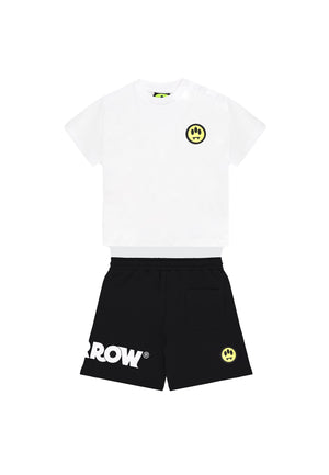 Completo neonato Barrow kids bianco/nero in cotone | ViaMonte Shop