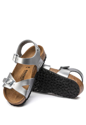 Sandali bambina Birkenstock Rio kids elettric metallic silver | ViaMonte Shop