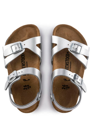 Sandali bambina Birkenstock Rio kids elettric metallic silver | ViaMonte Shop