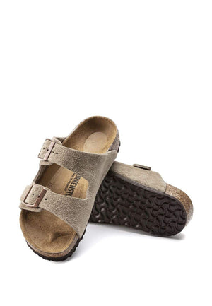 Sandali bambino Birkenstock Arizona BS beige in pelle scamosciata | ViaMonte Shop