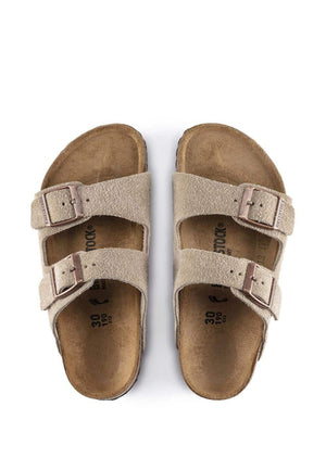 Sandali bambino Birkenstock Arizona BS beige in pelle scamosciata | ViaMonte Shop