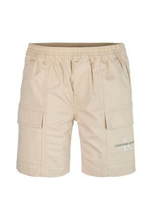 Bermuda bambino Calvin Klein Jeans beige in cotone | ViaMonte Shop