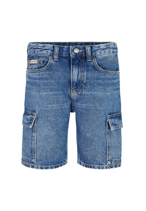Bermuda bambino Calvin Klein Jeans blu in denim | ViaMonte Shop