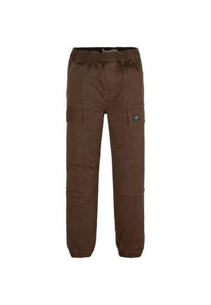 Pantalone cargo bambino Calvin Klein Jeans marrone in cotone