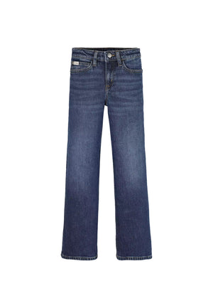 Jeans Wide leg bambina Calvin Klein Jeans blu in denim