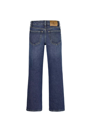 Jeans Wide leg bambina Calvin Klein Jeans blu in denim