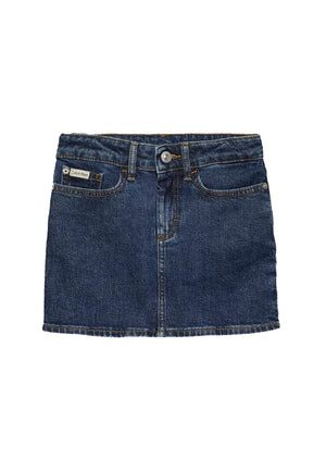 Gonna bambina Calvin Klein Jeans blu in denim | ViaMonte Shop