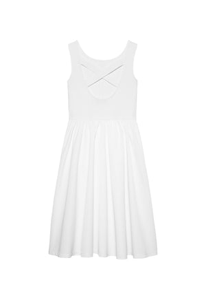 Vestito bambina Calvin Klein Jeans bianco in misto viscosa | ViaMonte Shop