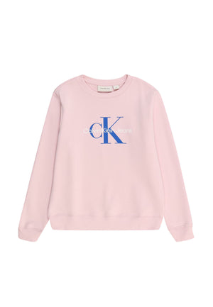 Felpa bambino Calvin Klein Jeans rosa in cotone | ViaMonte Shop