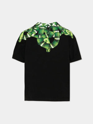 T-shirt bambino County of Milan kids nera in cotone | ViaMonte Shop