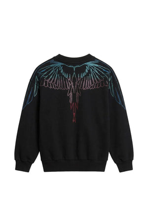 Felpa bambina County of Milan kids nera in cotone | ViaMonte Shop