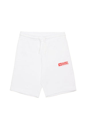Bermuda bambino Diesel bianco in cotone | ViaMonte Shop