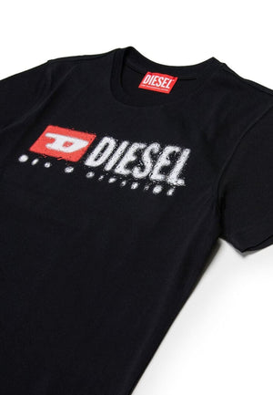 T-hirt bambino Diesel kid nera in cotone | ViaMonte Shop