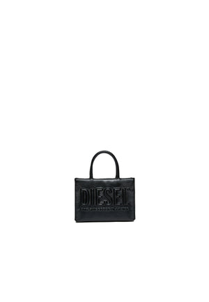 Borsa shopper bambina Diesel kid 3D nera in tessuto spalmato | ViaMonte Shop