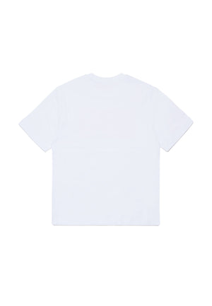 T-shirt bambino Diesel bianca in cotone | ViaMonte Shop